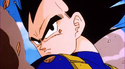 Vegeta watches Goku fight Cell in the Cell Games