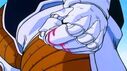 Frieza squeezes his hand that hard it bleeds