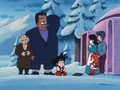 Goku returns to Suno's house with Eighter and the Village Chief