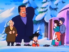 Goku returns to Suno's house with Eighter and the Village Chief