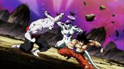 Jiren vs Freezer e Son Goku