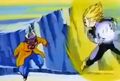 Vegeta charges an energy blast