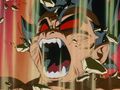 Goku transforming into a Great Ape