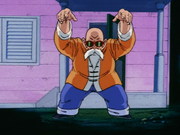 Darkness Roshi confronts Goku