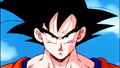 Goku, visibly ill, struggling to finish a sentence