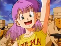 Bulma waves at Yamcha