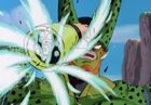 Semi-Perfect Cell is hit by Android 16's Rocket Punch