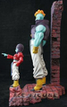 Bido and Bujin resin-based model kit statues side angle view