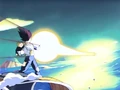 Vegeta fires an Energy Wave to finish off an unconscious Recoome