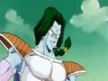 Zarbon in front of Vegeta, Krillin, and Bulma