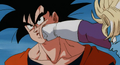 Salza punches Goku