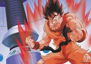 Goku entrenando usando el Kaio-ken