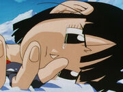 Pan crying over Goku's supposed death.