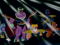 Frieza's subordinates watches Frieza's new mechanical tail with fear