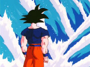 Goku, behind