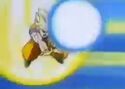 Goku throws Energy Meteor at Android 13