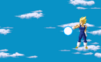 Vegeta charges a Big Bang Attack in Super Butōden 3