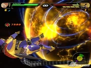 Super Saiyan 3 Goku uses the Super Explosive Wave against Hirudegarn in Budokai Tenkaichi 2