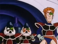 The 3 soldiers watch Vegeta's landing