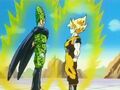 Cell and Goku face off