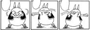 Mix preparándose para pelear en "Neko Majin está aquí 1" (manga).