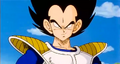 Vegeta laughs at Krillin's suggestion that Goku can make a difference to their losing battle