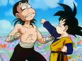 Goten punches Ikose