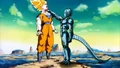 Meta-Cooler chokes Super Saiyan Goku