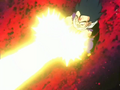 Gohan firing the Masenko at Nappa