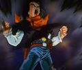 Hell Fighter 17 powering up to open a portal with Android 17