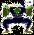 King Piccolo using his full power in Dragon Ball manga (colored)