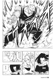 Piccolo powers up against Android 17 (manga)