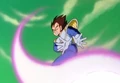 Vegeta deflects Zarbon's Possibility Cannon with his own Ki