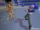Future Trunks fighting a Prototype Android