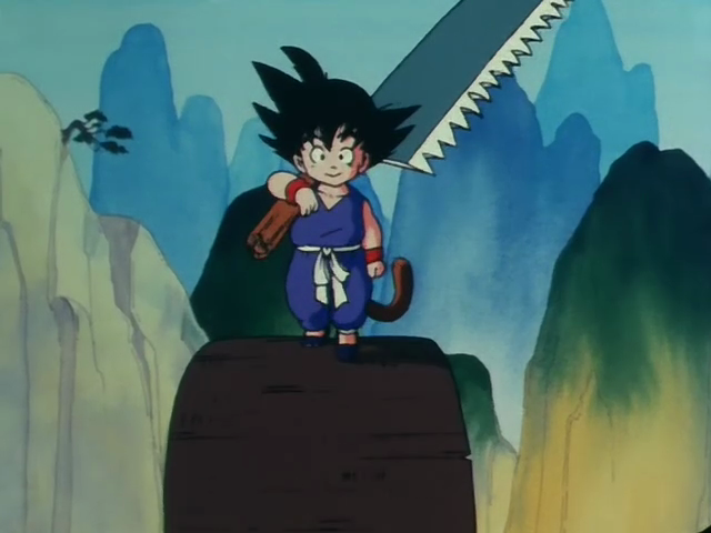 Dragon Ball. Emperor Pilaf Saga, Episode 1: Buruma to Son Gokū (ブルマと孫悟空).  Japanese airdate: February 26, 1986.