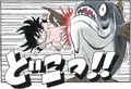 Gokukillingfish.jpg (651 KB) Goku hunting a giant fish