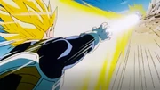 Vegeta firing the Maximum Flasher at Cell