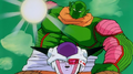 A Warrior-type Namekian attacks Frieza