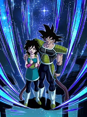 Dokkan Battle Parental Guidance Bardock & Gine japanese card (DB Minus-DBS Broly Bardock & Gine UR)