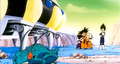 Goku tells Vegeta that Captain Ginyu became a frog