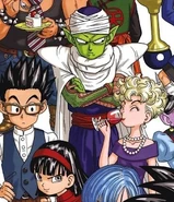 Arte oficial de Bikini, Piccolo,Videl y Gohan