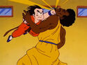 Goku punches King Chappa in the face