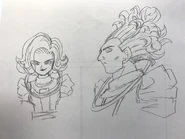 Boceto de ángeles guía de Toyotaro.