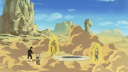 Babidi teleports Goku and Vegeta