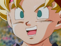 Super Saiyan Goku Jr. is happy