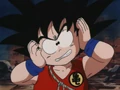 Goku fixing his head after Eighter fell on him