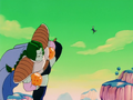 Zarbon knocks away a low-class soldier with a single kick