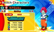 KF Goku (Zarbon fused) in Super Saiyan God