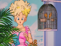 Mrs. Brief surprised, as Bulma said she was going out to meet Trunks