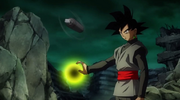 Resurrection ‘F’ (Future Trunks Special Edition) - Goku Black as Future Mai throws a flash grenade at him